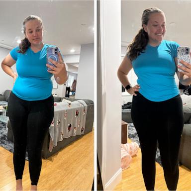 PHOTO: Maggie Wigoda shares before-and-after photos from her "GMA" "Six Week Shape Up" challenge.