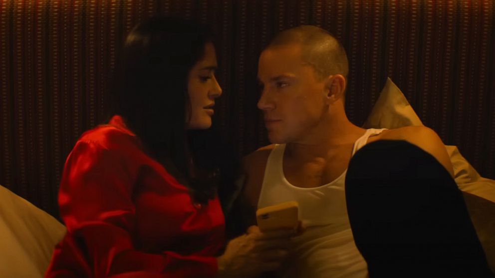 PHOTO: Salma Hayek and Channing Tatum are shown in a screen grab from the trailer for the movie "Magic Mike's Last Dance."