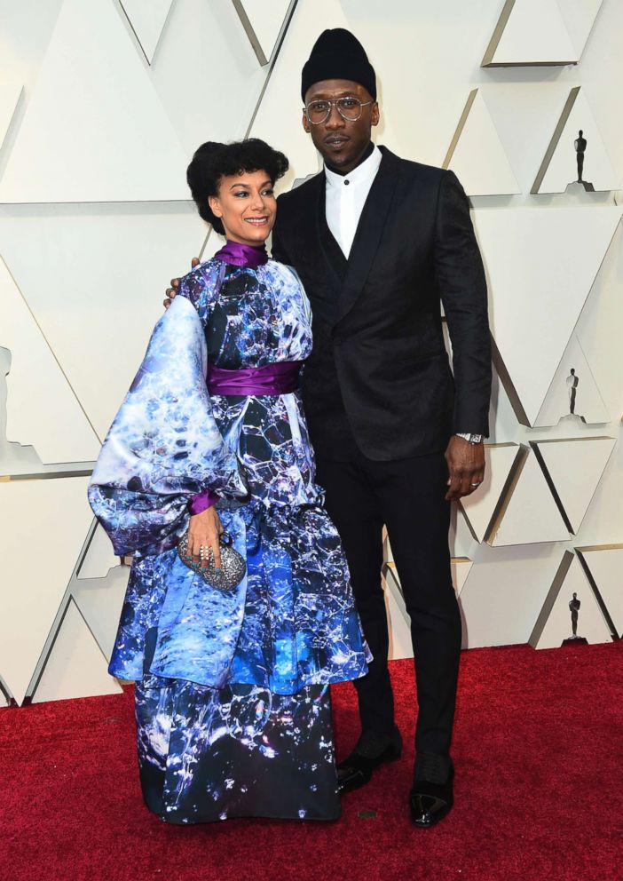 PHOTO: Amatus Sami-Karim and Mahershala Ali arrive at the Oscars, Feb. 24, 2019, at the Dolby Theatre in Los Angeles.