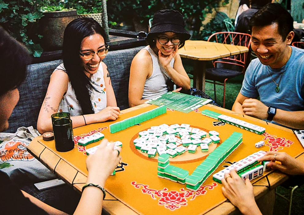 PHOTO: During the “Mahjong in the Garden” event, people became friends and connected with nature.