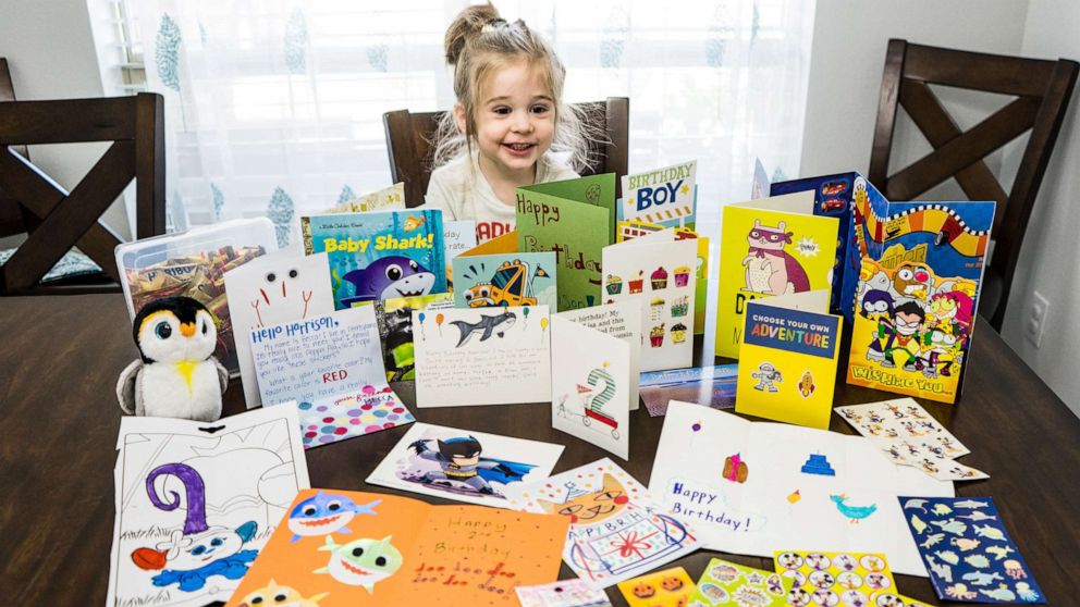 PHOTO: Strangers help Harrison Wicker celebrate his second birthday with special messages in the mail.