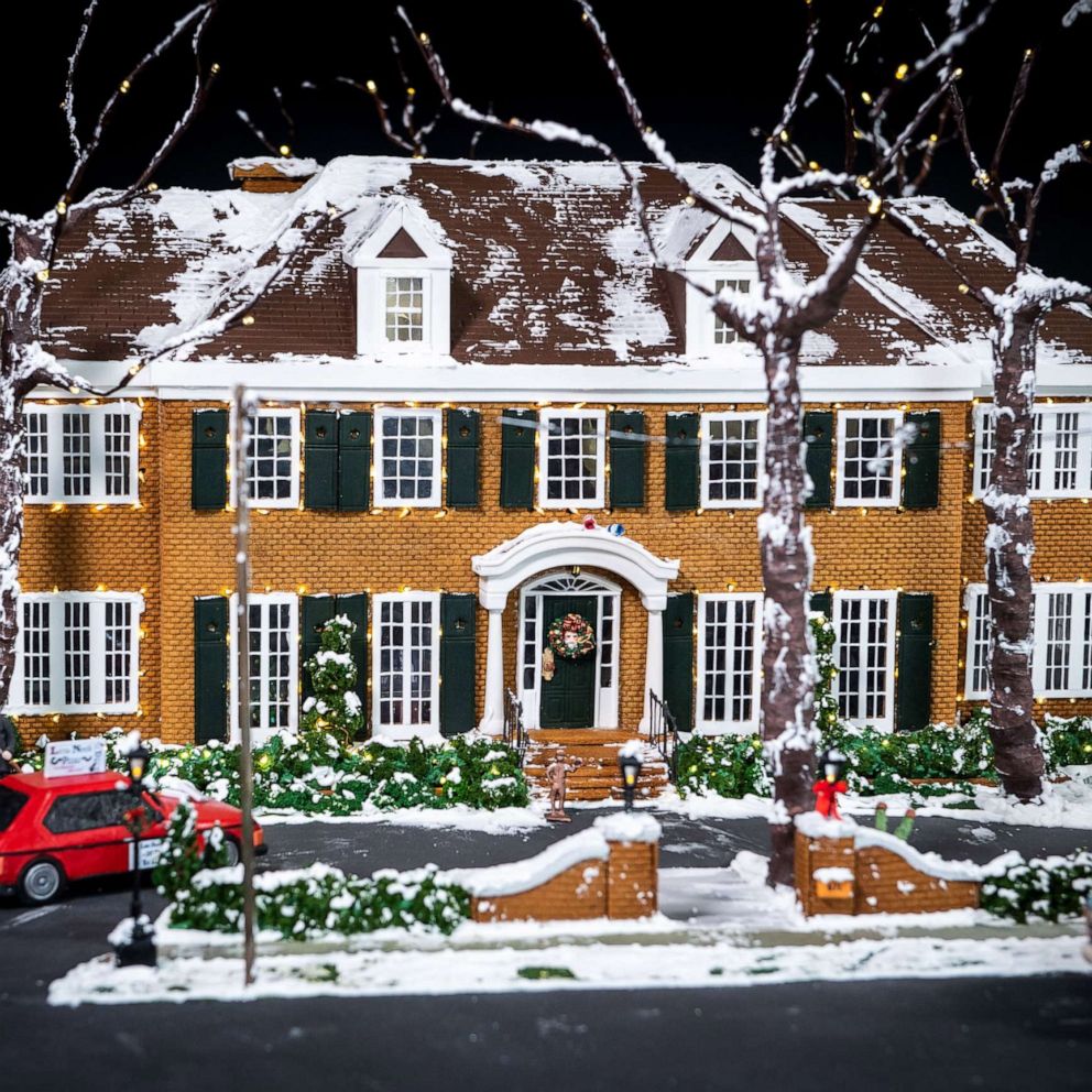iconic 'home alone' house recreated in gingerbread form for 30th