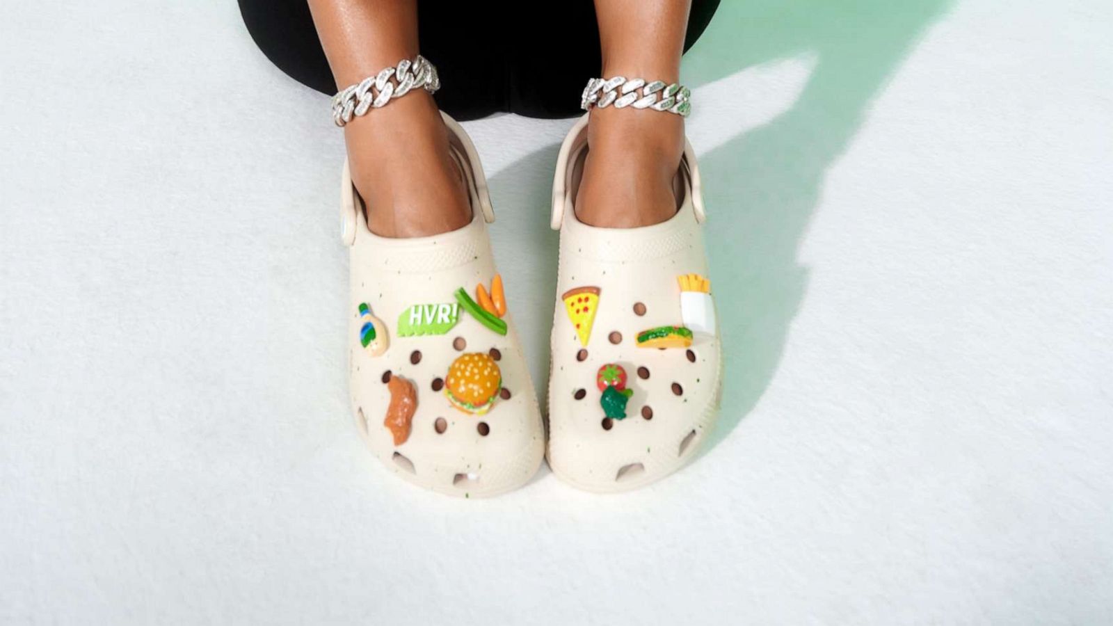 PHOTO: Saweetie teams up with Crocs to launch Hidden Valley Ranch-inspired shoes.