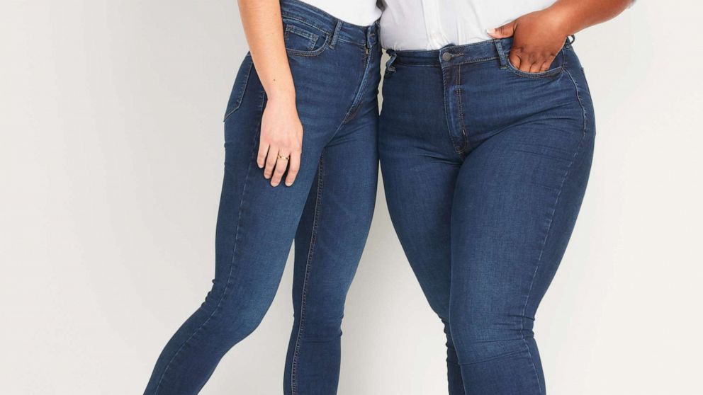 Buy POP Shop Ladies' Mid Waist Skinny Jeans Dark Blue 2024 Online