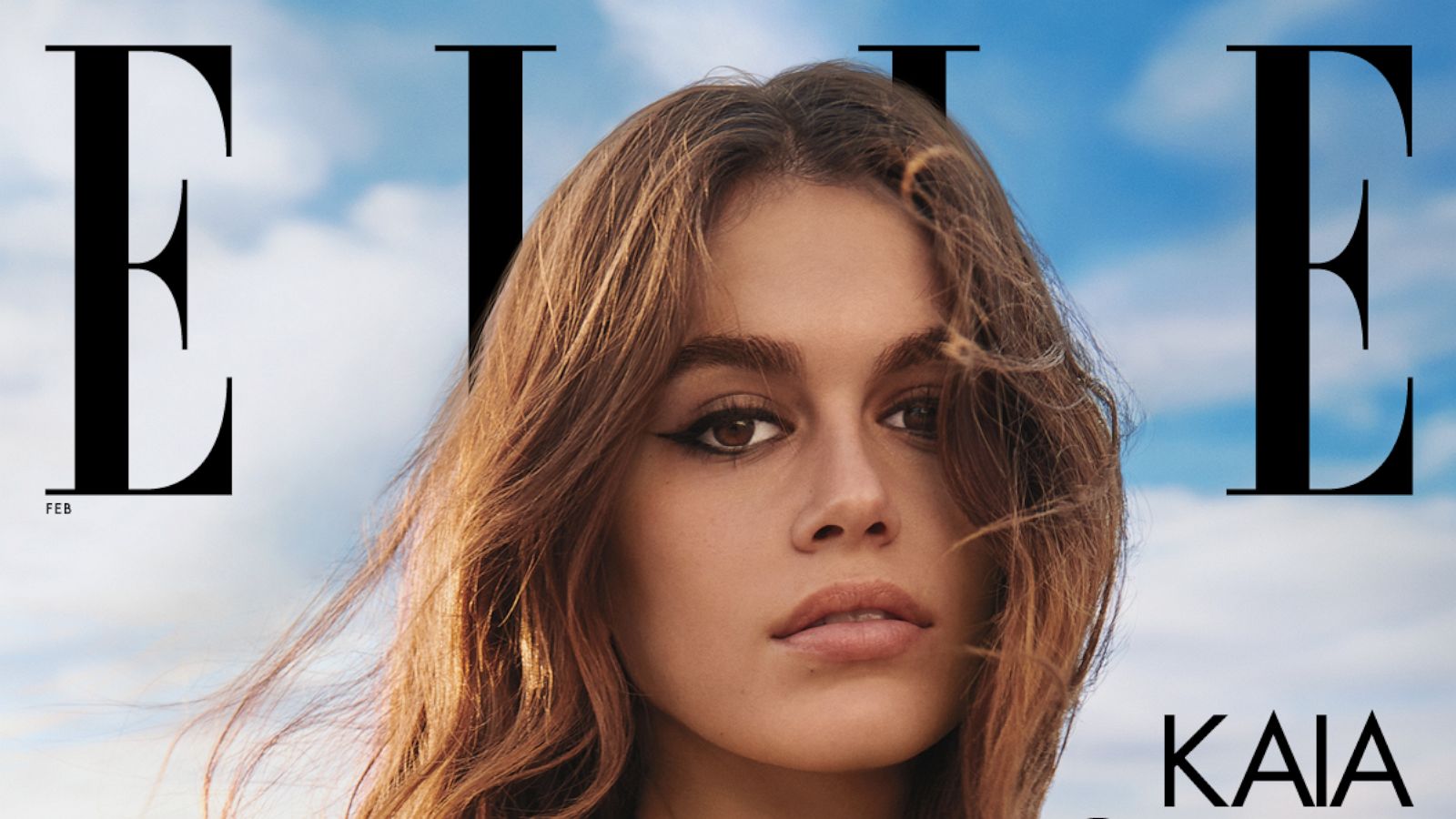 PHOTO: As the star of Elle's February 2023 issue, Kaia Gerber opens up about her modeling career, advice from her mother Cindy Crawford and nepotism.