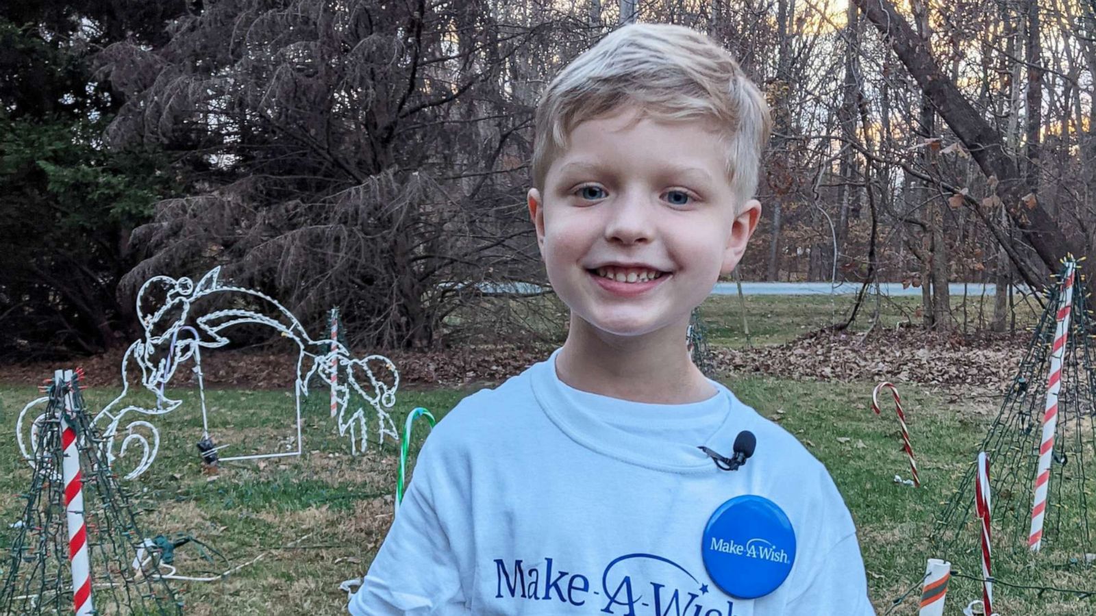 PHOTO: The Make-A-Wish Foundation's Christmas light display for Wyatt, a 6-year-old boy with Leukemia from Durham, N.C.