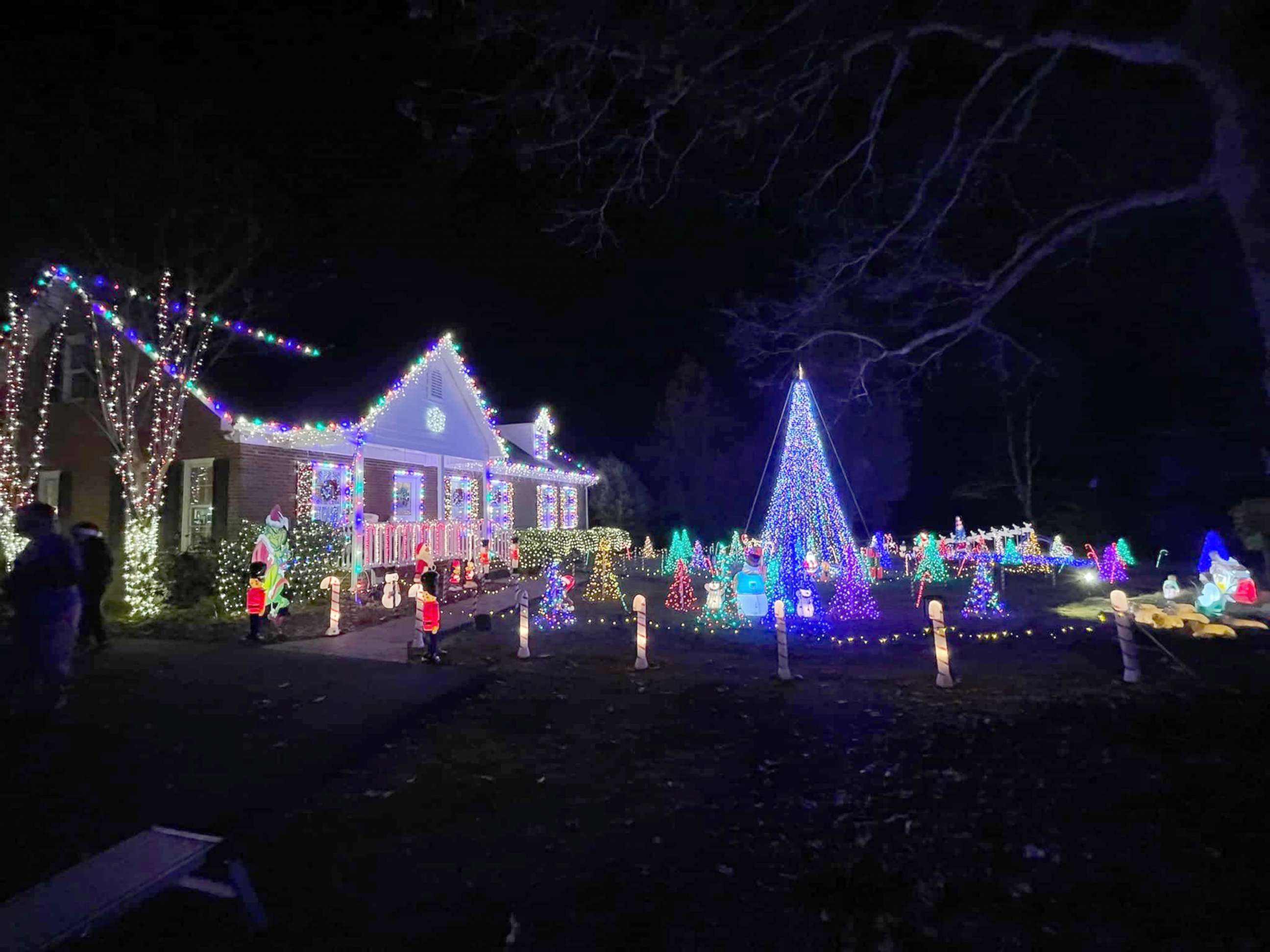 PHOTO: The Make-A-Wish Foundation's Christmas light display for Wyatt, a 6-year-old boy with Leukemia from Durham, N.C.
