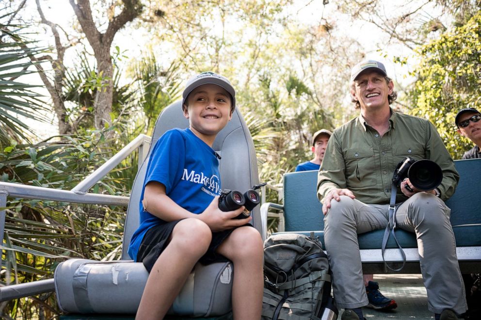 PHOTO: Oban and Carlton Ward Jr. enjoy the site during their journey through Audubon Corkscrew Swamp Sanctuary in Naples, Fla.