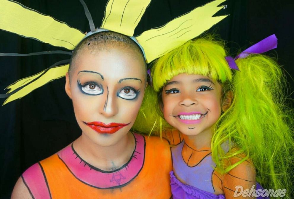 PHOTO: Dehsarae Mahrae and her daughter Khayah turn themselves into Cynthia and Angelica from "Rugrats."
