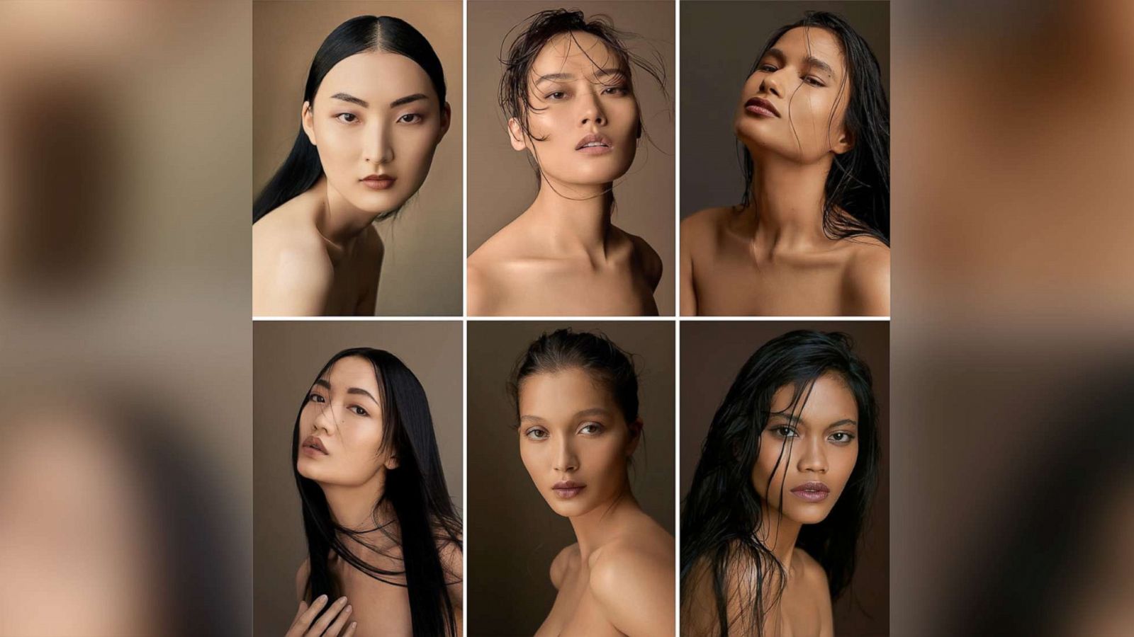 PHOTO: Orcé makeup products are shown in a compostite of campaign photos for their foundation launch, 2020, courtesy of Orcé. Yu-Chen Shih founded the brand to combat colorism.