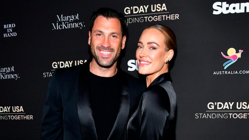 PHOTO: In this Jan. 25, 2020, file photo, Maksim Chmerkovsky and Peta Murgatroyd attend an event in Beverly Hills, Calif.