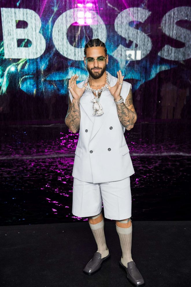 PHOTO: Maluma attends the Boss Spring/Summer 2023 Miami Runway Show at One Herald Plaza on March 15, 2023 in Miami.