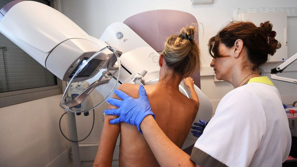 PHOTO: A patient has a mammogram in France on Oct. 9, 2017.