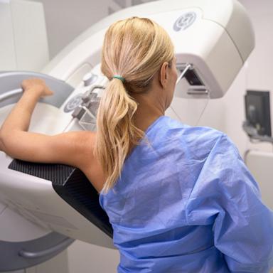 PHOTO: Stock photo of a woman undergoing a 3D mammogram.