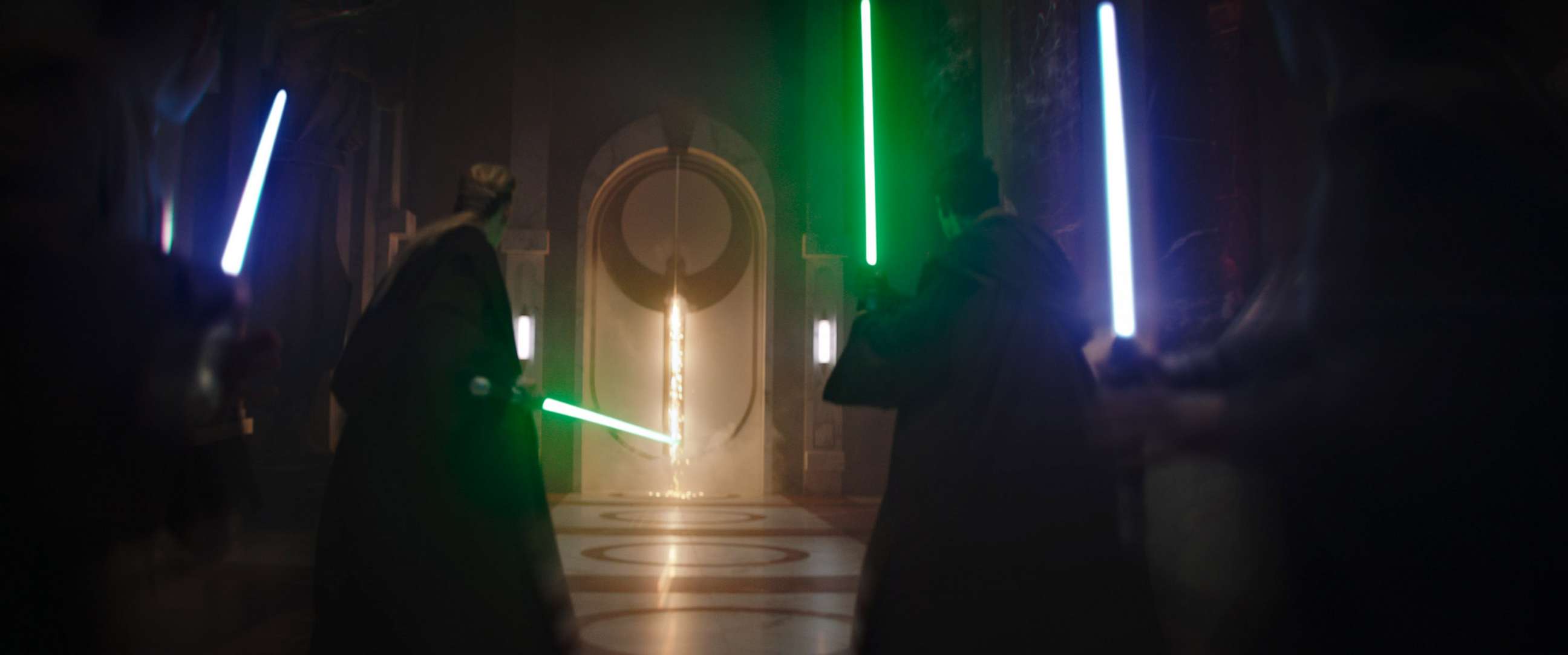 PHOTO: Jedi in a scene from Lucasfilm's "The Mandalorian" season three on Disney+.