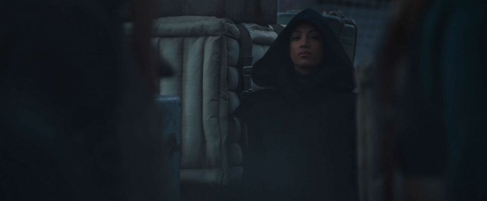 PHOTO: Sasha Banks in a scene from the movie "The Mandalorian" season two, exclusively on Disney+.