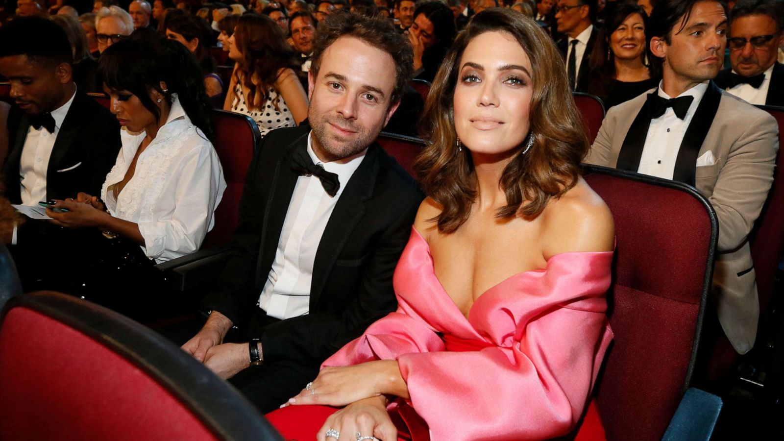 PHOTO: Taylor Goldsmith and Mandy Moore sit the audience at the 71st Primetime Emmy Awards on Sept. 22, 2019, at the Microsoft Theater in Los Angeles.