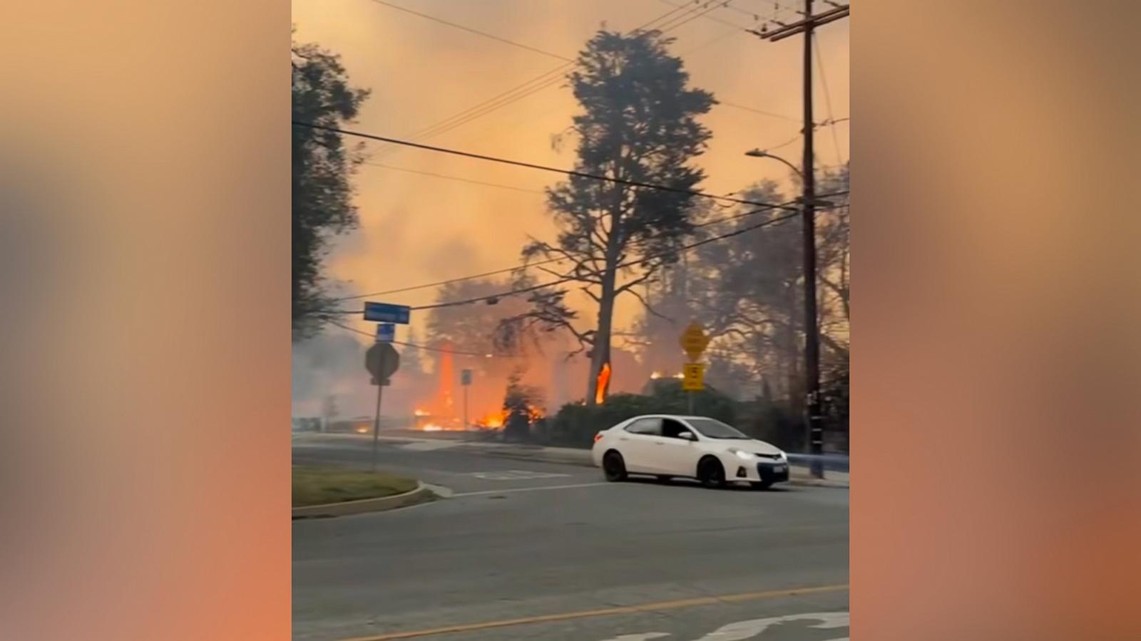 PHOTO: Mandy Moore shows the fire devastation in Pacific Palisades in this video screengrab shared on her Instagram account.