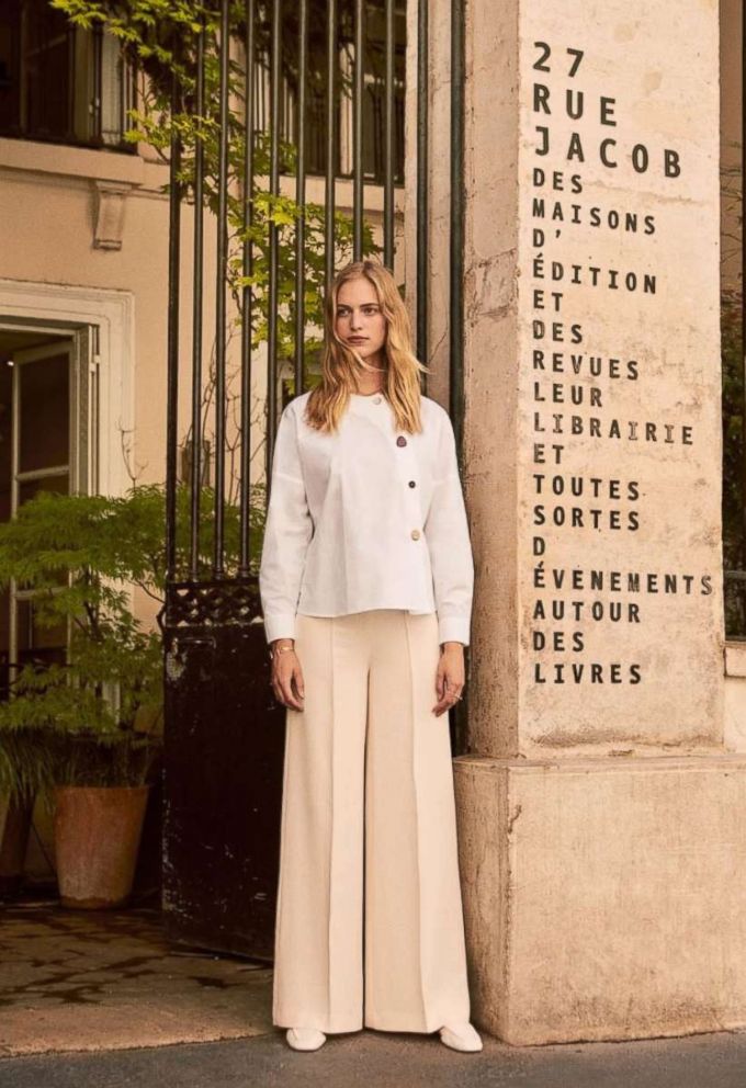 PHOTO: The trick to making monochrome interesting is to wear one color in varied shades. For instance, pair this stark white blouse with cream colored trousers to create a warmer, more autumnal look.