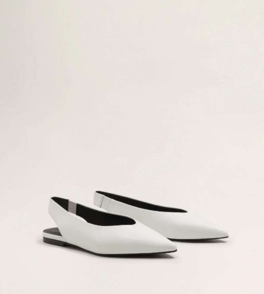 PHOTO: White shoes are everywhere we look. Upgrade your summer sandals with this fall must-have , in a pointy version. Slingbacks are comfortable by design, and clean white can be worn with skirts and suits alike.