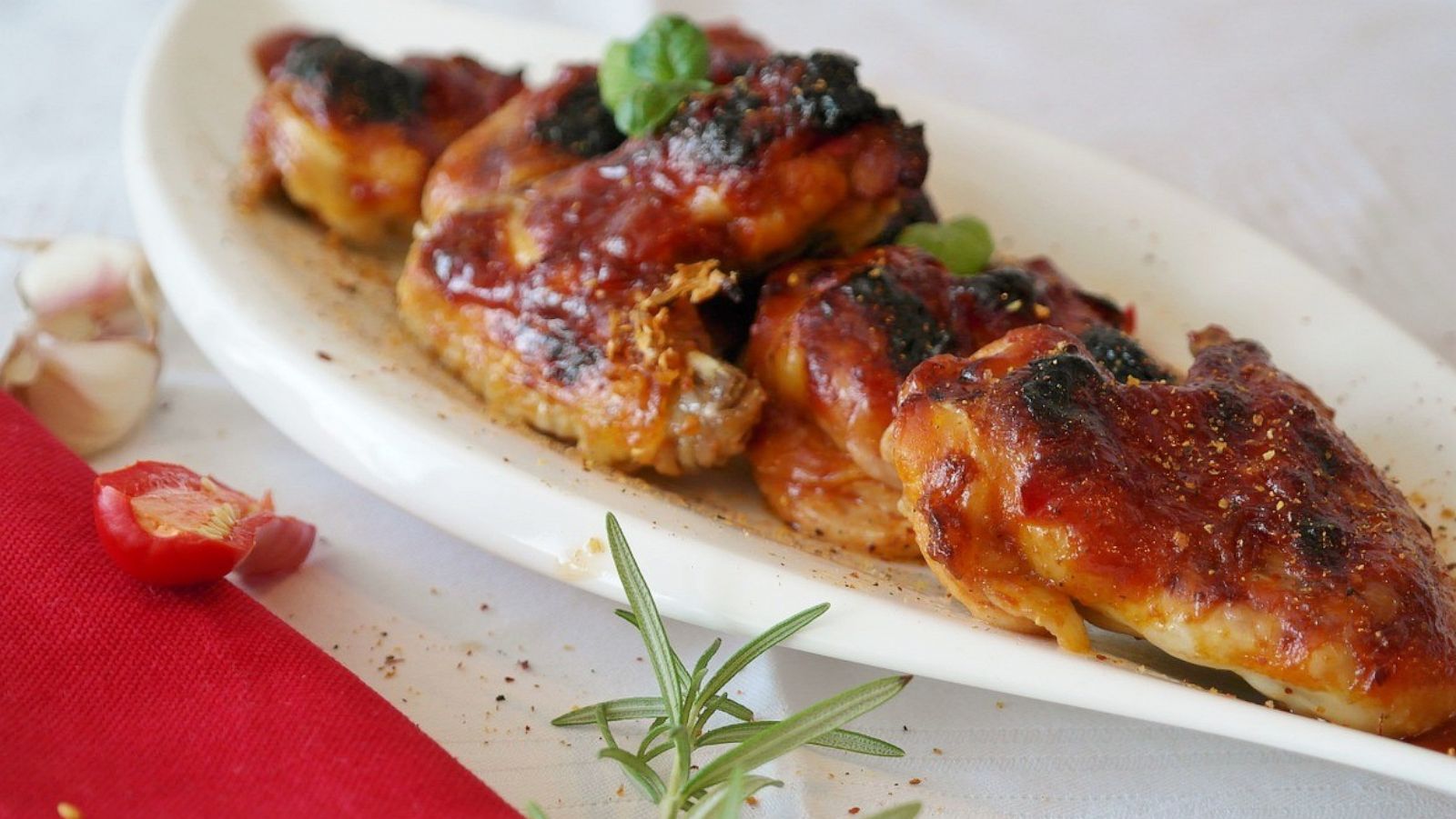 PHOTO: Maple-glazed chicken wings cooked in an air fryer.