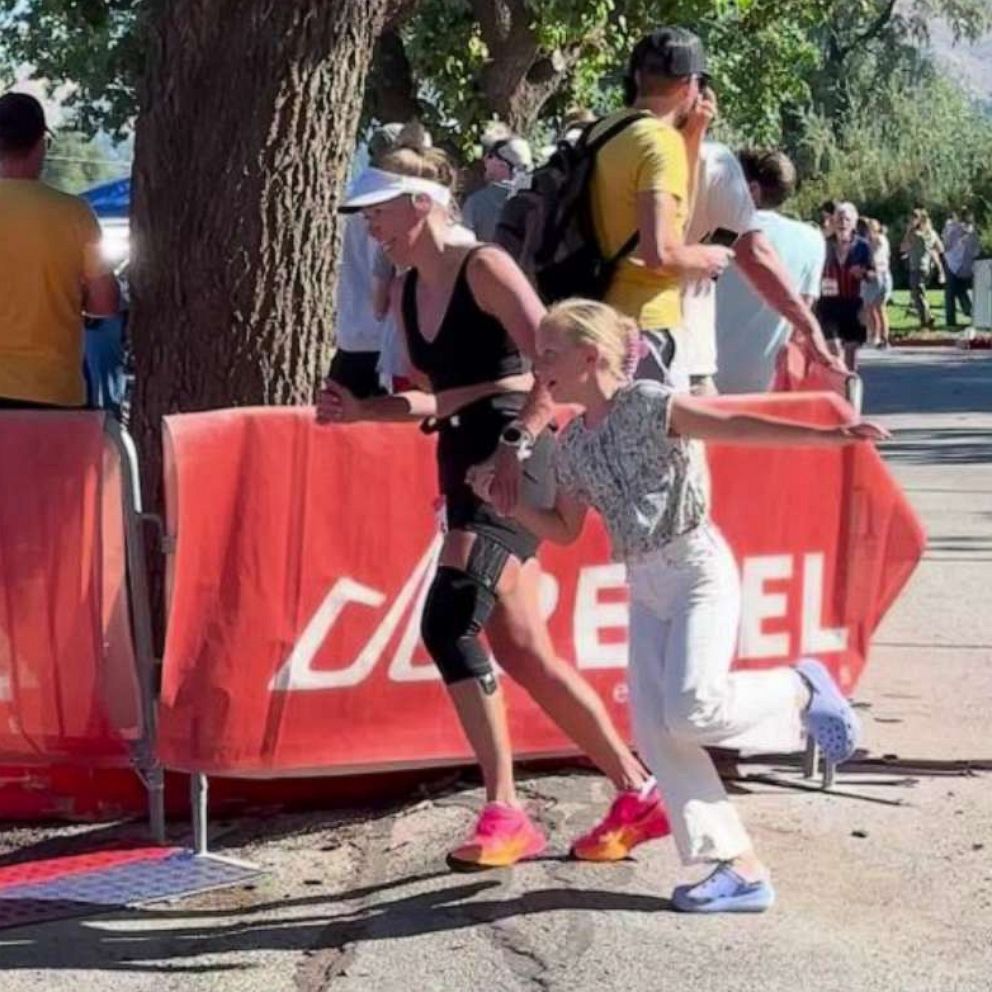 VIDEO: Mom and daughter share emotional moment at marathon finish line