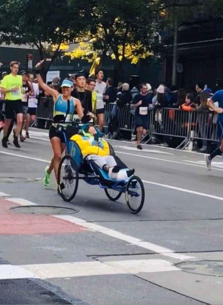 PHOTO: Caryn Lubetsky and Kerry Gruson crossed the finish line at the 2019 NYC marathon with a race time just under four hours.