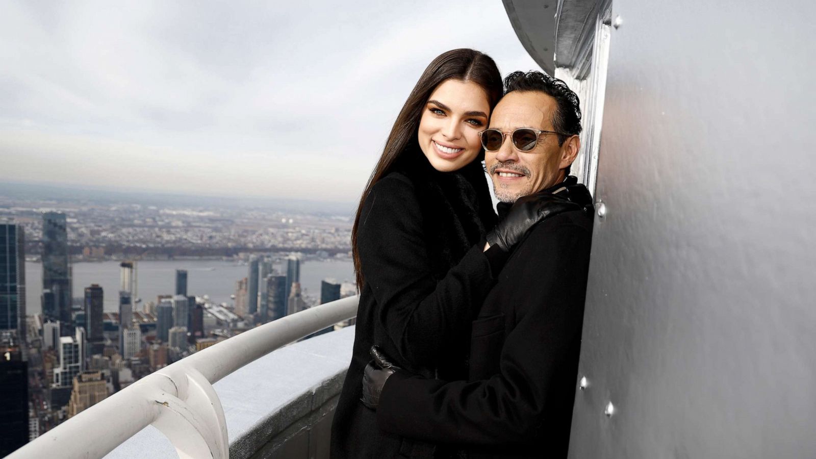 PHOTO: Nadia Ferreira and Marc Anthony visit the Empire State Building on Dec. 5, 2022 in New York City.