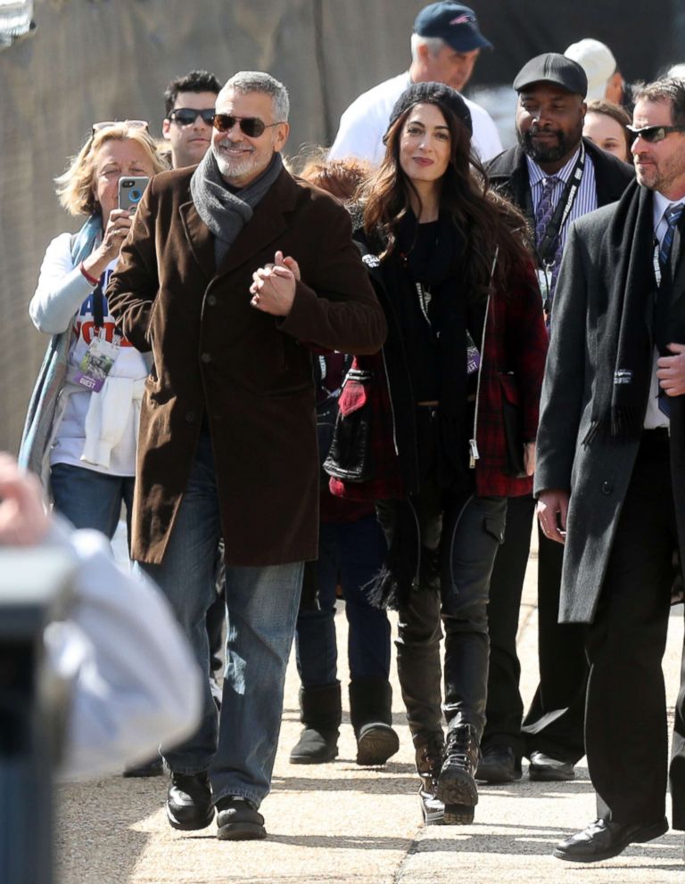 PHOTO: George Clooney and Amal Clooney attend the March for Our Lives protest in Washington, D.C., March 24, 2018.