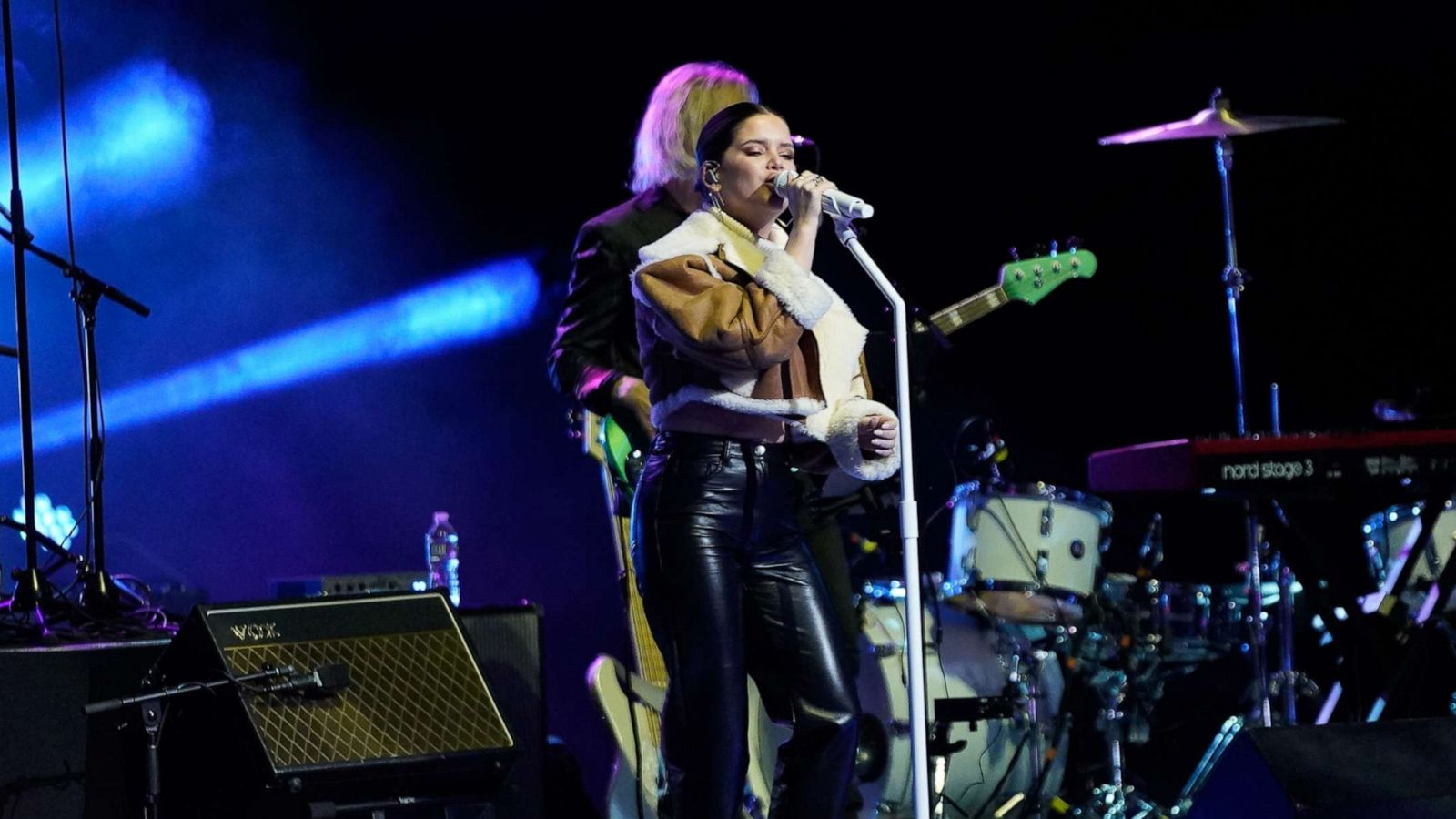 PHOTO: Maren Morris performs during the Scott Hamilton CARES Foundation benefit at Bridgestone Arena, Nov. 21, 2021 in Nashville, Tennessee.