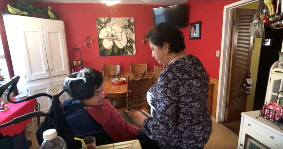 PHOTO: Margarita Lopez is pictured with her youngest son, Emilio, who was born a quadriplegic with cerebral palsy.