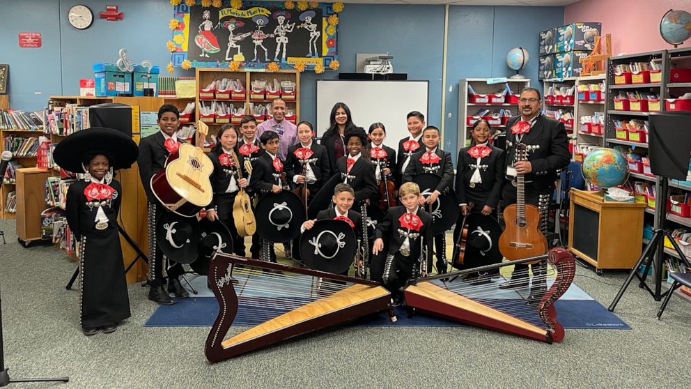 PHOTO: Mariachi Las Aguilitas de Davis Bilingual Elementary School is a K-5 mariachi group. It is one of the largest elementary school mariachis in the country.