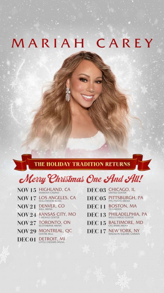 Mariah Carey Christmas Tour Setlist 2025