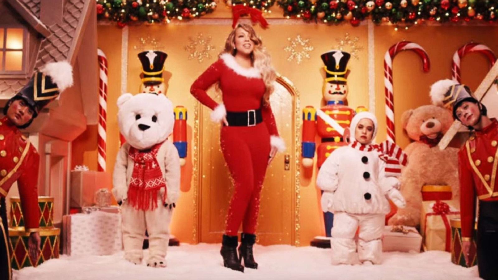 PHOTO: A still from Mariah Carey's new music video "All I Want for Christmas Is You."