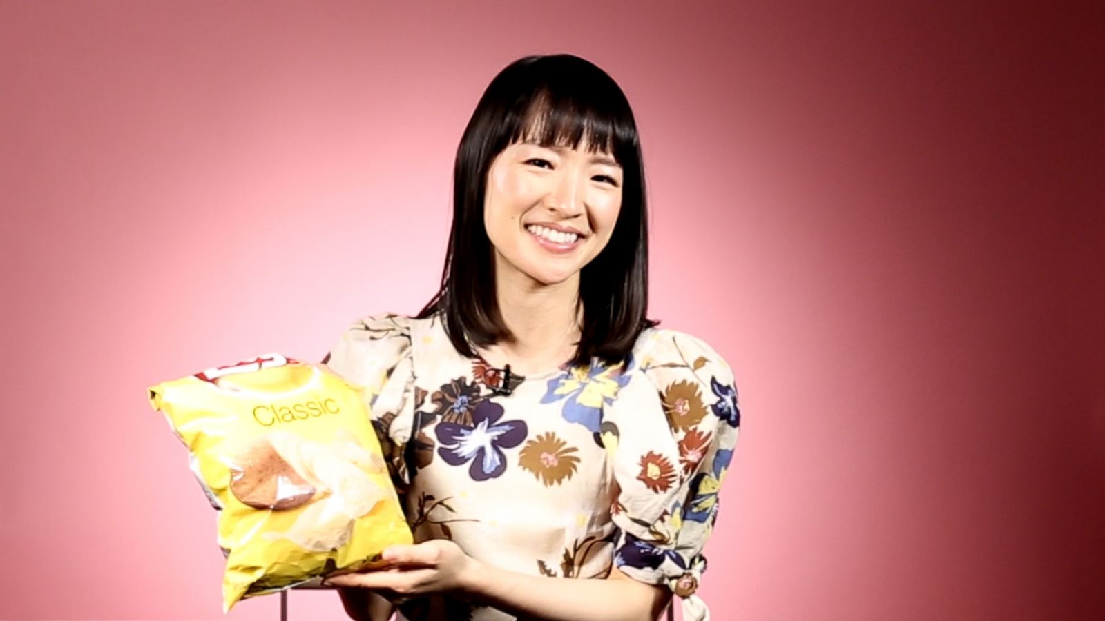 PHOTO: We asked Marie Kondo to fold a bag of chips.