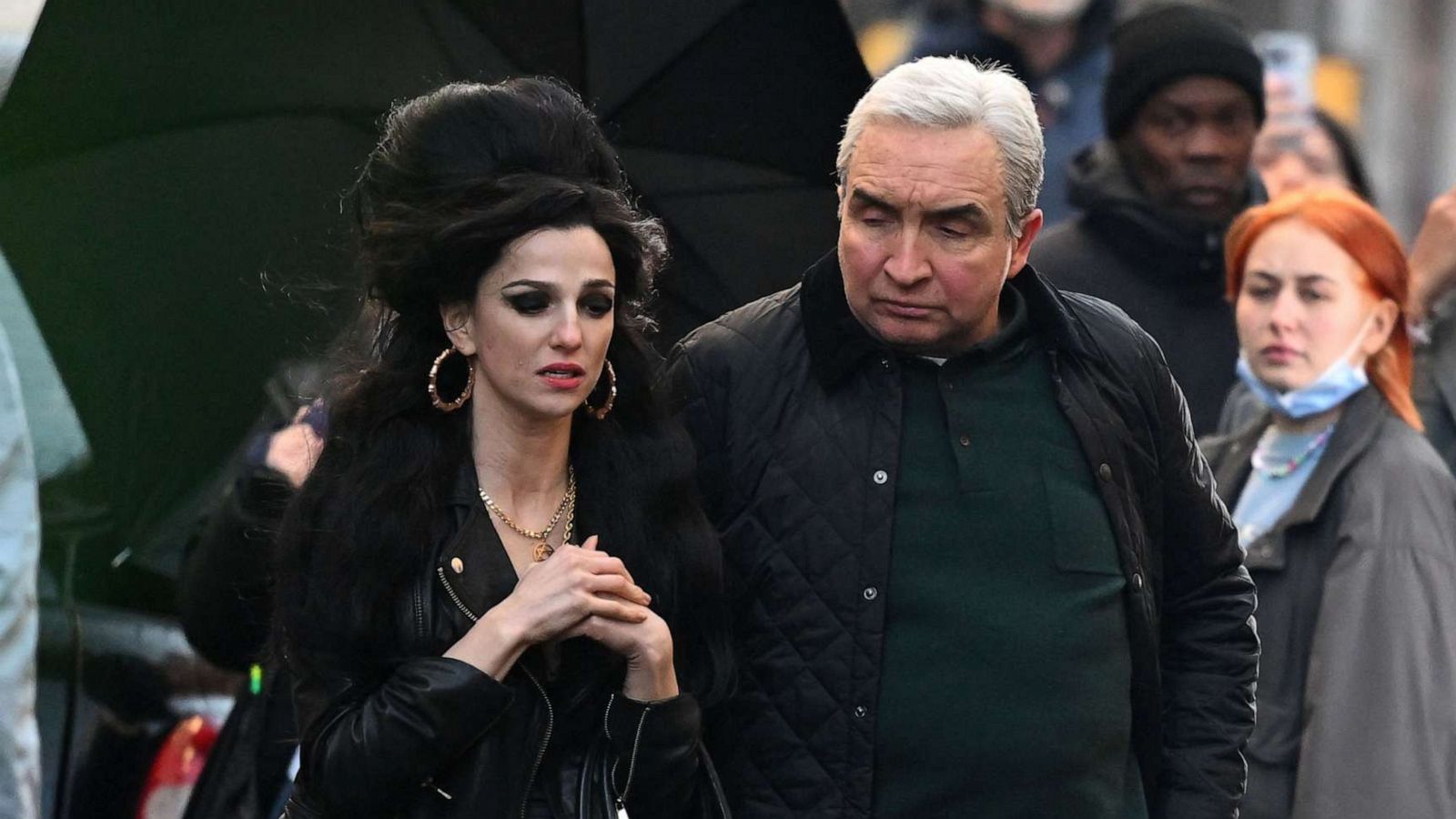 PHOTO: Eddie Marsan and Marisa Abela are seen filming, Jan.16, 2023, in London.