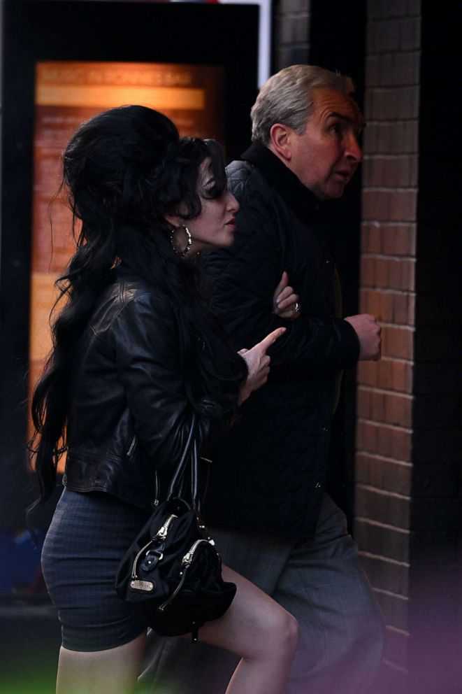 PHOTO: Eddie Marsan and Marisa Abela are seen filming, Jan. 16, 2023, in London.