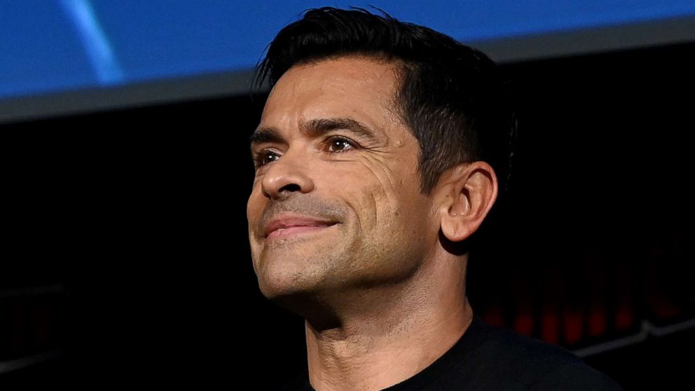 PHOTO: Mark Consuelos speaks on stage during the Riverdale Special Video panel during New York Comic Con 2019, October 06, 2019, in New York.
