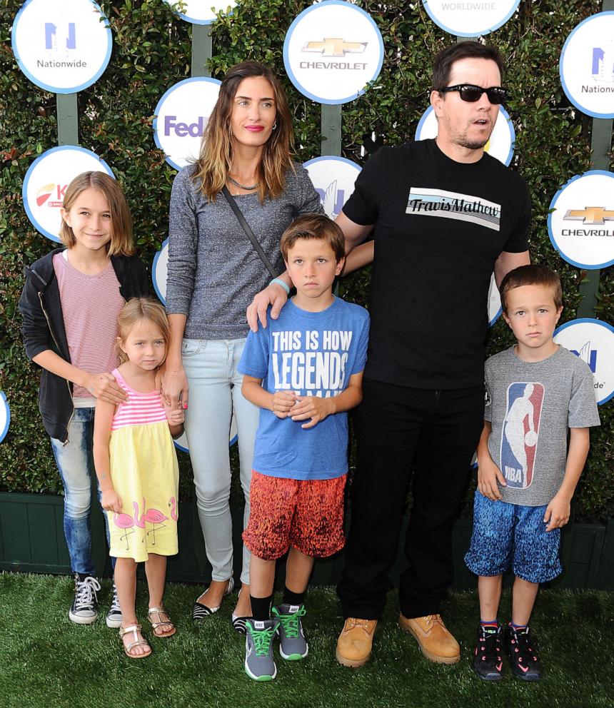 PHOTO: Rhea Durham, Mark Wahlberg, Brendan Joseph Wahlberg, Grace Margaret Wahlberg, Ella Rae Wahlberg and Michael Wahlberg attend Safe Kids Day at The Lot on April 26, 2015 in West Hollywood.