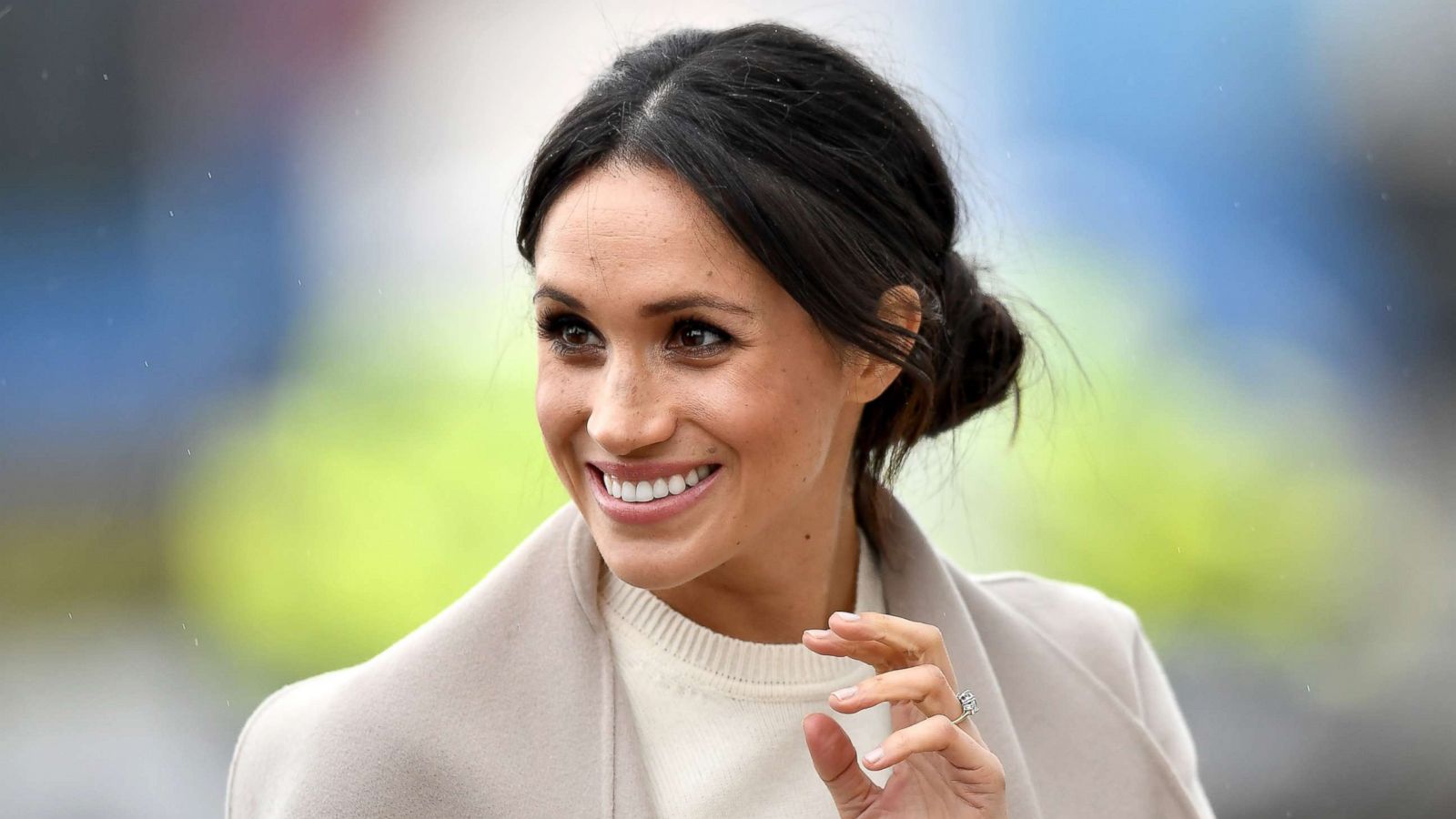 PHOTO: Meghan Markle is seen ahead of her visit with Prince Harry to the iconic Titanic Belfast during their trip to Northern Ireland on March 23, 2018 in Belfast, Northern Ireland.