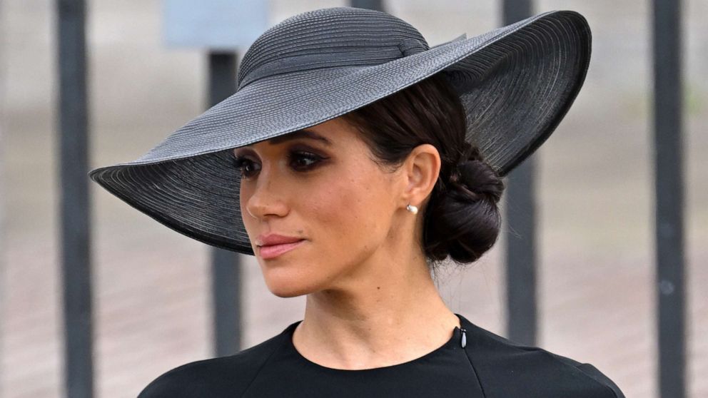 PHOTO: Meghan, Duchess of Sussex during the State Funeral of Queen Elizabeth II at Westminster Abbey on Sept. 19, 2022 in London.