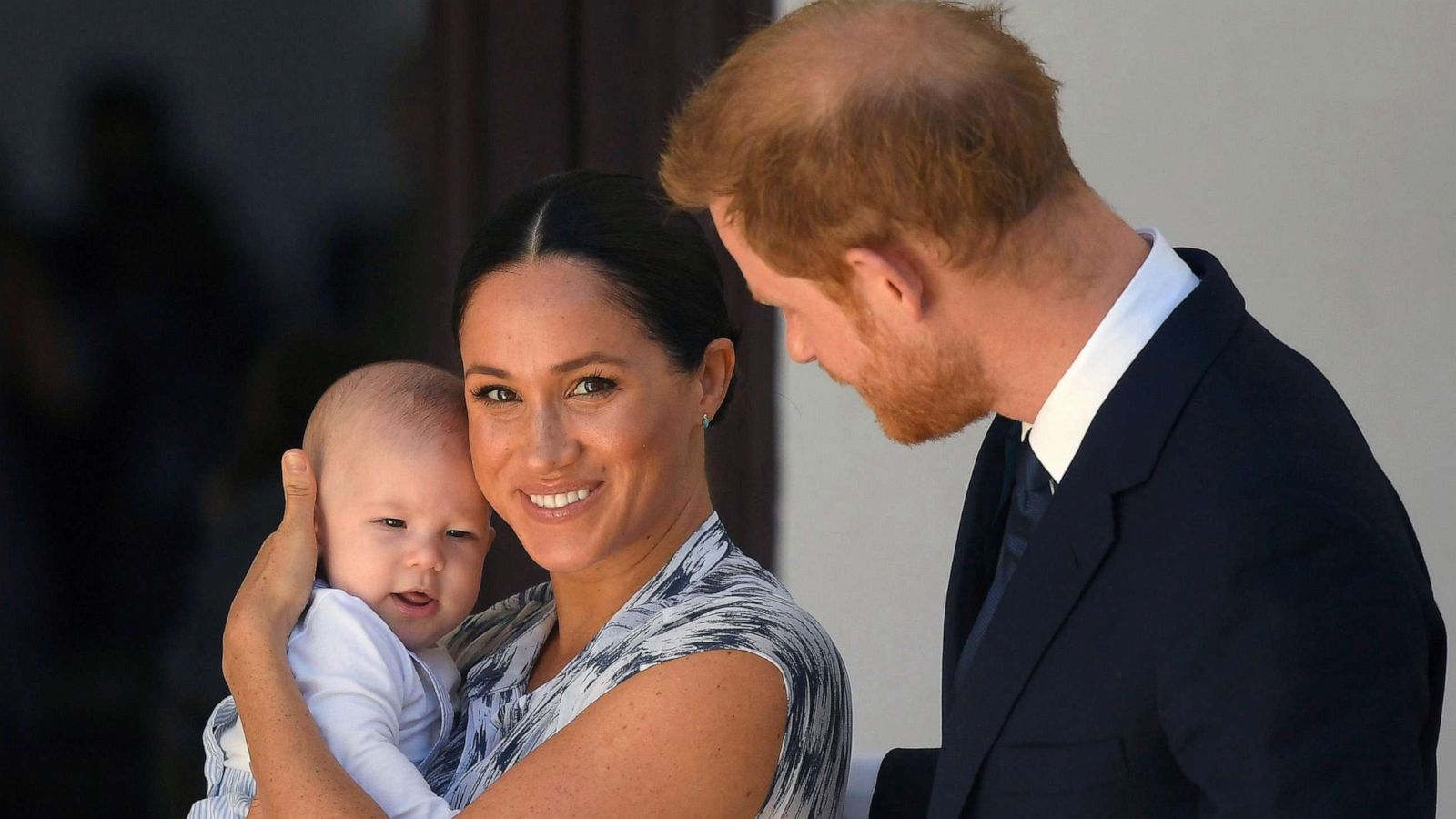 PHOTO: Meghan, Duchess of Sussex, holds their son Archie with Britain's Prince Harry, Duke of Sussex during a visit at the Desmond & Leah Tutu Legacy Foundation in Cape Town, South Africa, Sept. 25, 2019.