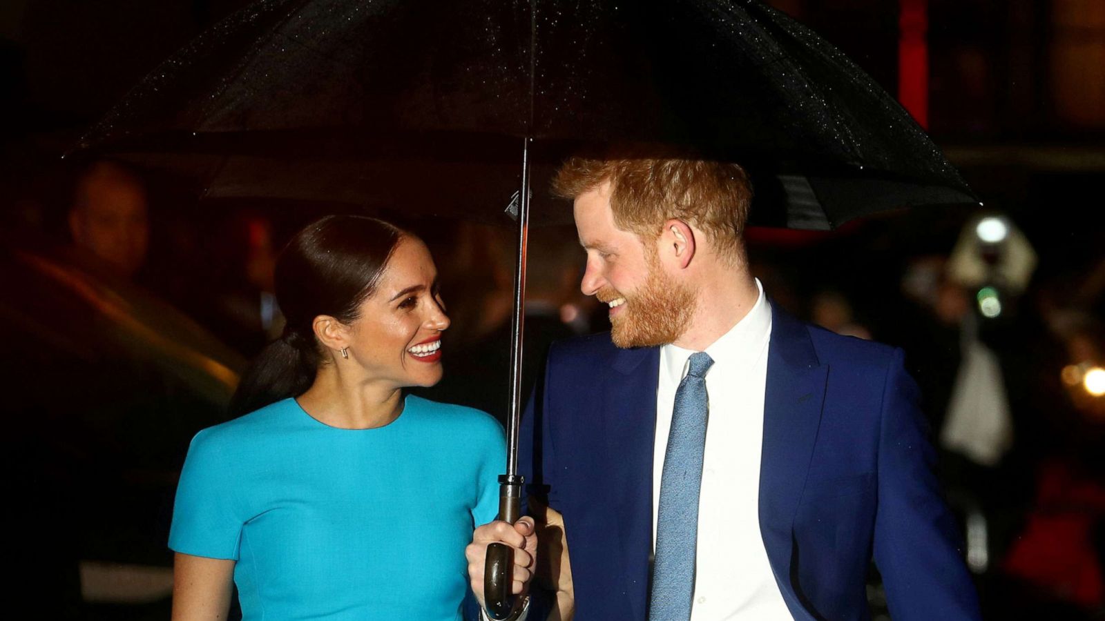 PHOTO: Meghan, Duchess of Sussex and Britain's Prince Harry arrive at the Endeavour Fund Awards in London, March 5, 2020.