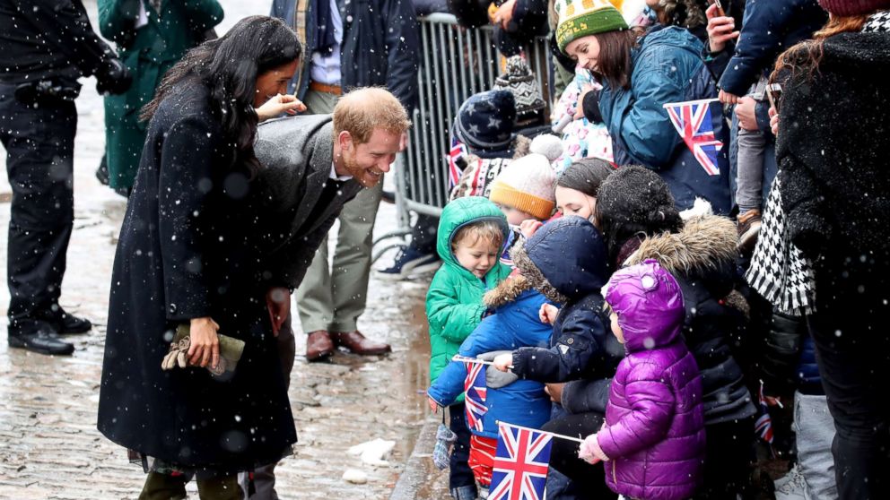 VIDEO: Meghan and Harry's royal visit to snowy Bristol