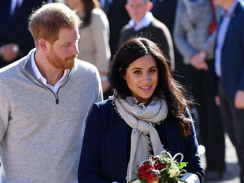 PHOTO: Prince Harry, Duke of Sussex and Meghan, Duchess of Sussex visit a boarding house in the town of Asni, Feb. 24, 2019, in Asni, Morocco.