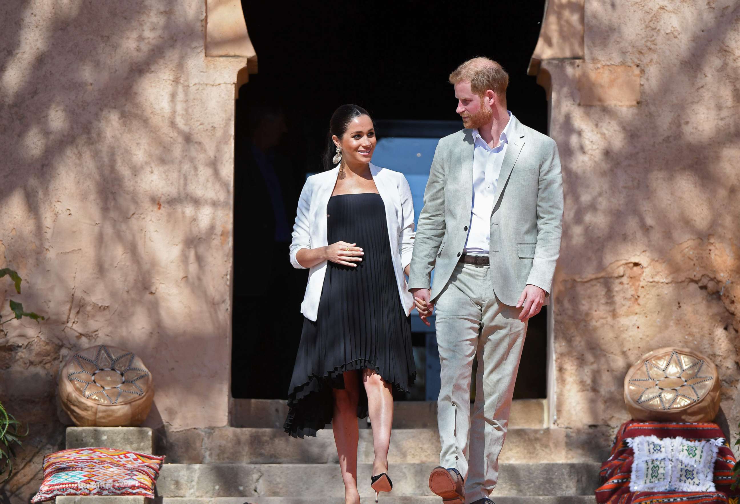 PHOTO:Prince Harry and his Meghan, Duke & Duchess of Sussex, visit the Kasbah of the Udayas near the Moroccan capital Rabat, Feb. 25, 2019.
