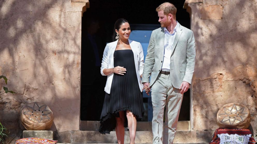 PHOTO:Prince Harry and his Meghan, Duke & Duchess of Sussex, visit the Kasbah of the Udayas near the Moroccan capital Rabat, Feb. 25, 2019.