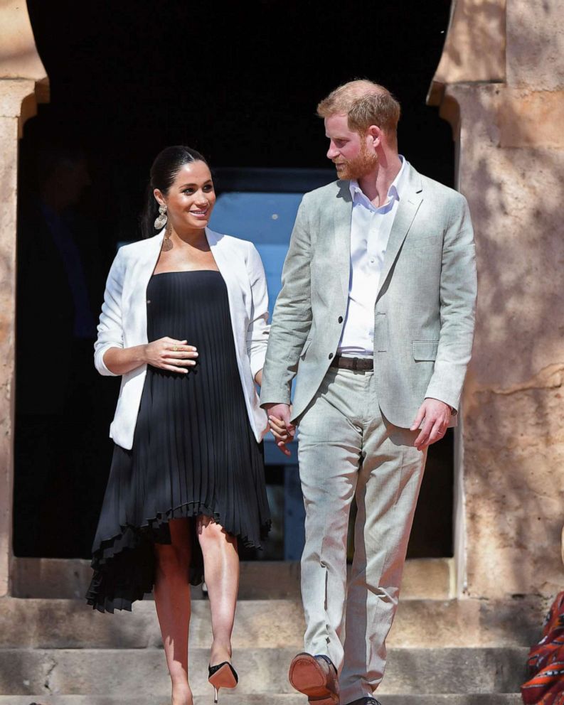 PHOTO:Prince Harry and his Meghan, Duke & Duchess of Sussex, visit the Kasbah of the Udayas near the Moroccan capital Rabat, Feb. 25, 2019.