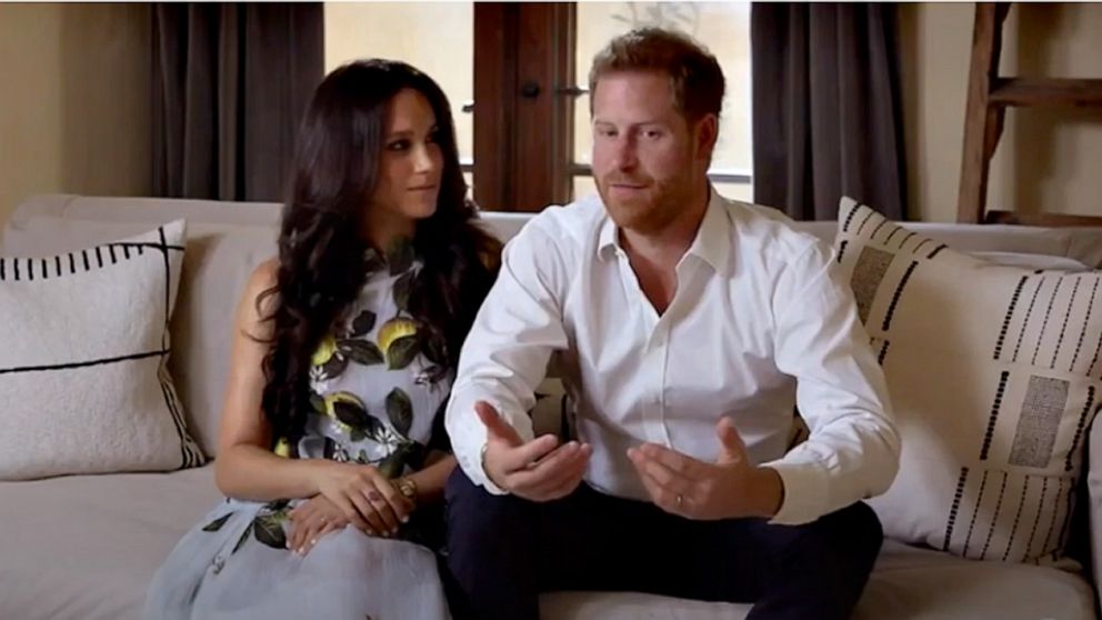 PHOTO: Meghan Markle and Prince Harry made a surprise appearance at Spotify's Stream On event on Feb. 22, 2021.