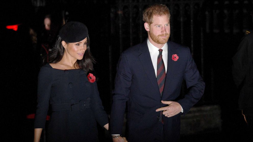 PHOTO: Meghan Markle, Duchess of Sussex and Prince Harry, Duke of Sussex attend a service marking the centenary of WW1 armistice at Westminster Abbey, Nov. 11, 2018, in London.
